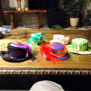 Tiny hats.  3"-6".  Set of 5.